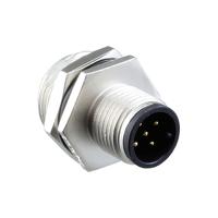 m12a-05pmms-sh8002 Amphenol Industrial Circular Connector, 5 Contacts, Panel, M12 Connector, Plug, Male, IP68, IP69K, M Series
