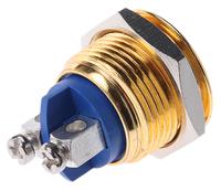 r16ffgstag EOZ Push Button Switch, Momentary, Panel Mount, 16.2mm Cutout, SPST, 48 V dc, 250V ac, IP65