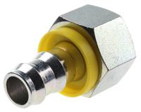 39282-8-8 Parker 82 Series Straight Threaded Adaptor, G 1/2 Female to Push In 12 mm, Threaded-to-Tube Connection Style