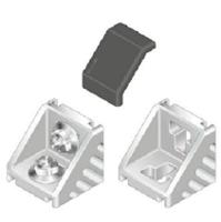3842523558 Bosch Rexroth M8 Angle Bracket, Connecting Component, Strut Profile 45 mm, Groove Size 10mm