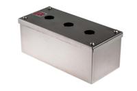 161-1523 RS PRO Stainless Steel Push Button Enclosure - 3 Hole 22mm Diameter