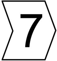 901-10577-909-3086-pvc HellermannTyton Helagrip Slide On Cable Markers, Black on White, Pre-printed "7", 2 → 5mm Cable, 901-10577