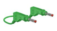 669408-20025 Staubli Test lead, 32A, 600V ac/dc, Green, 2m Lead Length