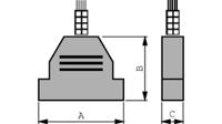 ctlm25run4 Deltron Connectors, CTL Series D-sub Plastic Hood For Use With D-sub Connector