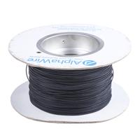 6712-bk001 Alpha Wire Ecogen Ecowire Series Black 0.2 mm² Hook Up Wire, 24 AWG, 7/0.20 mm, 305m, MPPE Insulation, 6712 BK001