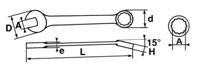 50a-8 SAM Combination Spanner, 8mm, 5/16in, Metric, Height Safe, Double Ended, 135 mm Overall