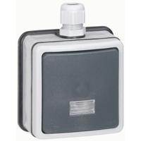 090464 Legrand Grey Push Button Light Switch, 1 Way