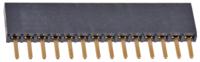 ssw-114-02-g-s Samtec SSW Series Straight Through Hole Mount PCB Socket, 14-Contact, 1-Row, 2.54mm Pitch, Solder Termination
