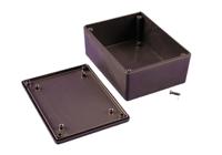 1591xxssbk Hammond 1591 Series Black ABS Enclosure, IP54, Black Lid, 109 x 81 x 41mm
