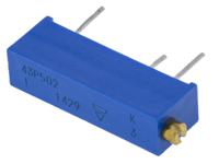 m43p502kb40 Vishay 43P Series 20-Turn Through Hole Trimmer Resistor with Pin Terminations, 5kΩ ±10% 1/2W ±100ppm/°C Side Adjust