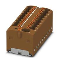 1047421 Phoenix Contact Distribution Block, 19 Way, 2.5mm², 17.5A, 450 V, Brown