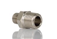 0900-10-13 Legris LF3000 Series Straight Threaded Adaptor, R 1/8 Male to R 1/4 Male, Threaded Connection Style