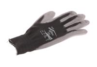 11601100 Ansell Hyflex Black Nylon Nylon Work Gloves, Size 10, Polyurethane Coating