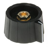 sp291-250-black Sifam 29.5mm Black Potentiometer Knob for 6.35mm Shaft Splined, SP291 250 BLACK
