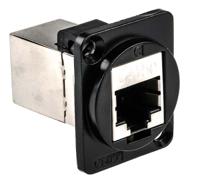916-0252 RS PRO 2-Port RJ45 Feedthrough Connector, Cat5e, FTP