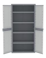 838-6576 RS PRO 2 Door PP Floor Standing Storage Cabinet, 1800 x 897 x 537mm