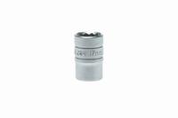 m120517-c Teng Tools 1/2 in Drive 17mm Standard Socket, 12 point, 38 mm Overall Length