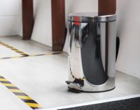 898-8315 RS PRO 12L Silver Pedal Stainless Steel Waste Bin