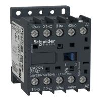 ca2kn22m7 Schneider Electric CA2KN Control Relay 2NO + 2NC, 10 A F.L.C, 10 A Contact Rating, 4.5 VA, 220 → 230 Vac, TeSys