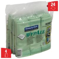 8396 WYPALL Wypall Green Cloths for Glass and Mirror Cleaning, Dry Use, Bag of 6, 400 x 400mm, Repeat Use