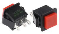 1415nc-red APEM 1400N Series Push Button Switch, Momentary, Panel Mount, SPDT, 250V ac