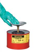 jut10208rd Justrite Steel Plunger Can, 1.9L