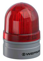 26012060 Werma EvoSIGNAL Mini Series Red EVS, Flashing Beacon, 115 → 230 V ac, Base Mount, LED Bulb, IP66