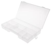 435-0220 RS PRO 9 Cell Transparent PP Compartment Box, 38mm x 245mm x 143mm
