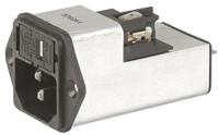 43015003 Schurter 4A, 125 V ac, 250 V ac Male Screw Filtered IEC Connector 4301.5003, Quick Connect 1, 2 Fuse
