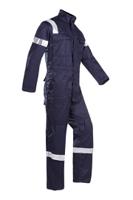 031vn2pf9-34r Sioen Uk Navy Reusable Hi Vis Overalls, 34R