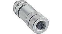 56439 Lumberg Automation Socket, 5 Contacts, Cable, M12 Connector, Socket, Female, IP67, 56 Series