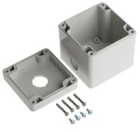 03225000b17 Bopla Light Grey Plastic Euromas Push Button Enclosure - 3 Hole 22mm Diameter
