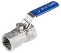 499-2818 RS PRO Stainless Steel Reduced Bore, 2 Way, Ball Valve, Threaded, BSPP 1in, 68bar Operating Pressure