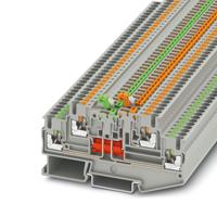3210258 Phoenix Contact CLIPLINE PTT Series Grey Knife Disconnect Terminal Block, 2.5mm², 2-Level, Push In Termination