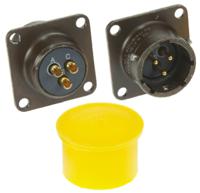 85102e123p50 Souriau Sunbank by Eaton, 851, Copper Alloy 3 Way Panel Mount MIL Spec Circular Connector Receptacle, Pin
