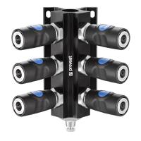 mf-104s4is PREVOST Composite Body Female Wall Bracket With Safety Quick Connect Couplings, G 3/4 Female Threaded