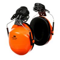 7000107754 3M 7100095550 Wireless Listen Only Ear Defender with Helmet Attachment, 32dB, Orange, Noise Cancelling Microphone