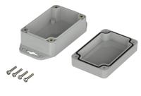 07609064-xm-090604-wl-7035 Bopla Euromas X Series Light Grey Polycarbonate Enclosure, IP66, IP68, IK07, Flanged, Light Grey Lid, 90 x 60 x 39.9mm