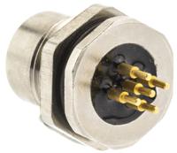 1200110238 Brad from Molex Circular Connector, 5 Contacts, Panel, M12 Connector, Socket, Male, IP68, Micro-Change Series