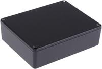 1590bbbk Hammond 1590 Series Black Die Cast Aluminium Enclosure, IP54, Black Lid, 118.5 x 93.5 x 30mm
