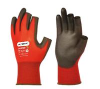sky71 Skytec Tricolore RangeTM Black, Red Nylon Nylon Work Gloves, Size 9, Polyurethane Coating
