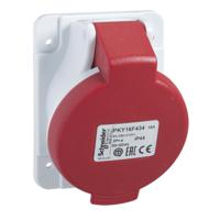 pky16f435 Schneider Electric, Mureva IP44 Grey Panel Mount 3P + N + E Socket Plug, Socket, Rated At 16A, 380 → 415 V