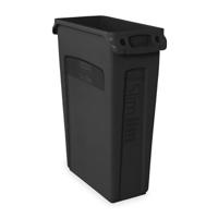 fg354060bla Rubbermaid Commercial Products Slim Jim 87L Black Polyethylene Waste Bin