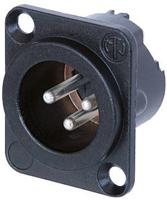 nc3md-lx-ha-bag Neutrik Chassis Mount XLR Connector, Male, 50 V, 3 Way, Silver over Nickel Plating