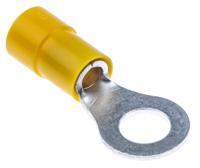 613-9413 RS PRO Insulated Ring Terminal, M6 Stud Size, 4mm² to 6mm² Wire Size, Yellow