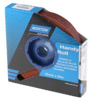63642531820 Norton P80 Grit Medium Sandpaper Roll, 25m x 25mm