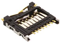 dm3d-sf Hirose 8 Way Right Angle Micro SD Memory Card Connector With Solder Termination