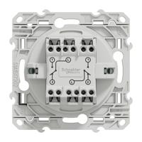 s510214 Schneider Electric White Rocker Switch, 2 Way, 2 Gang, Odace
