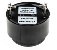 535-8499 RS PRO 80dB Panel Mount Slow Pulse Internal Piezo Buzzer, 42.5 (Dia.) x 33mm, 6V dc Min, 28V dc Max