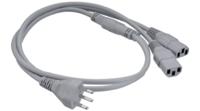 6900-91564 Feller Power 1 mm² 3 Core Power Cable, Grey Polyvinyl Chloride PVC, 1m